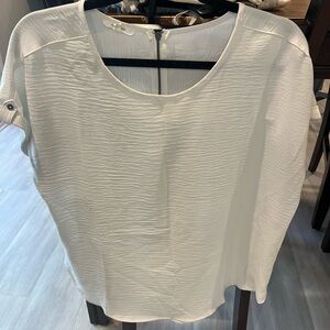 Maurices Textured White Blouse